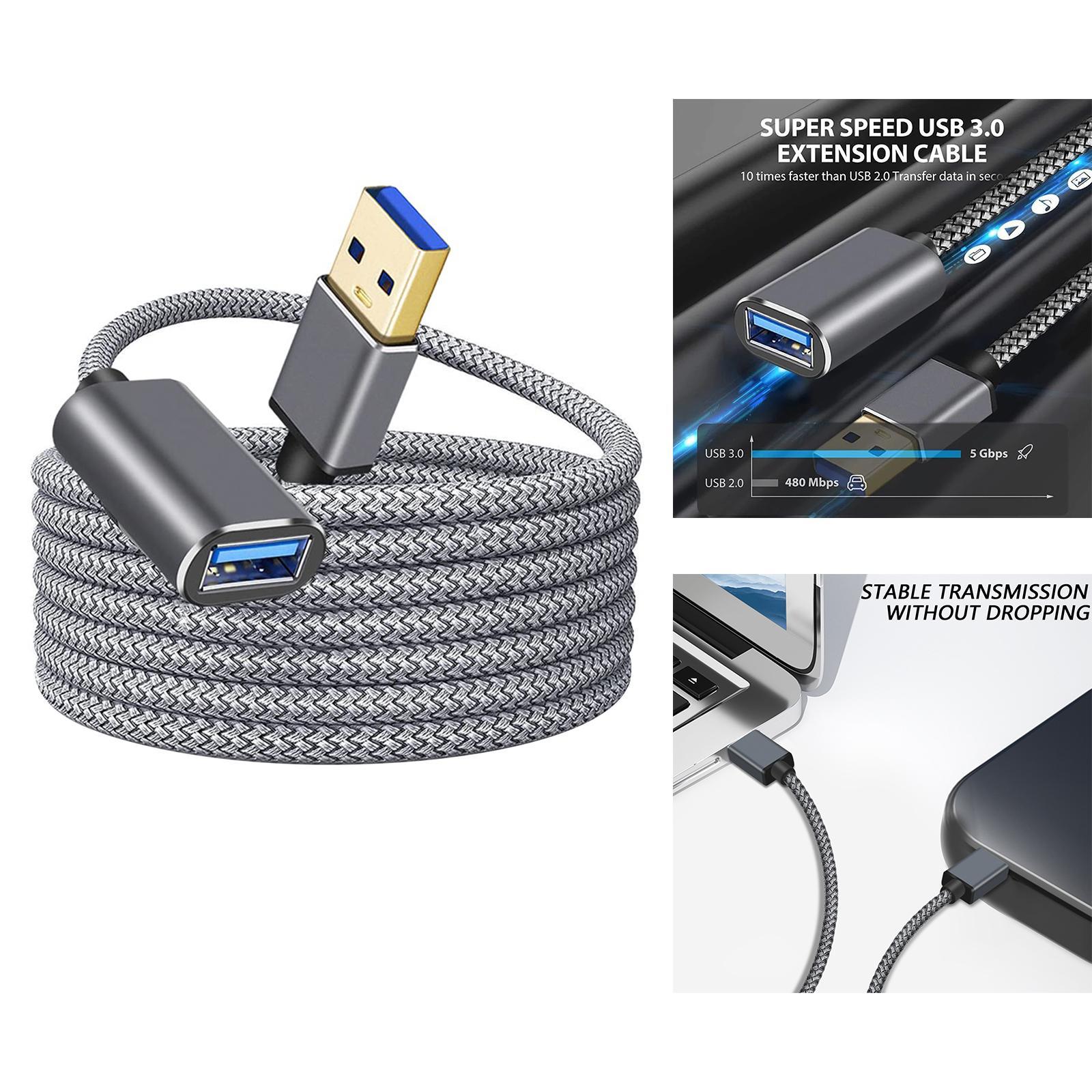 USB 3.0 Extension Cable Portable Extension Cord Durable Data Transfer