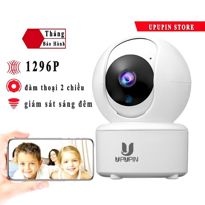 UPUPIN Camera 2k Wifi an ninh trong nhà gia đình đàm thoại 2 chiều 1296p 3mp giám sát Hàng Chính Hãng