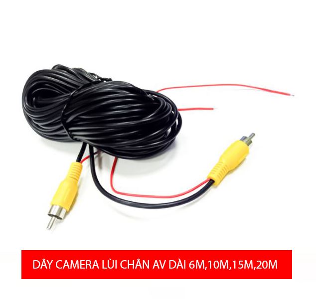 Dây camera lùi ô tô chân cắm AV chiều dài 6m,10m,15m,20m