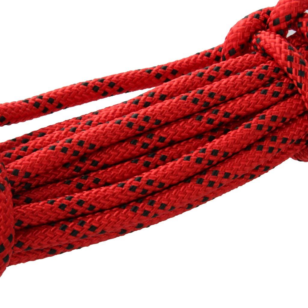 10M 8mm Outdoor Rock Climbing Rope Rescue Rappelling Safety Rope Red
