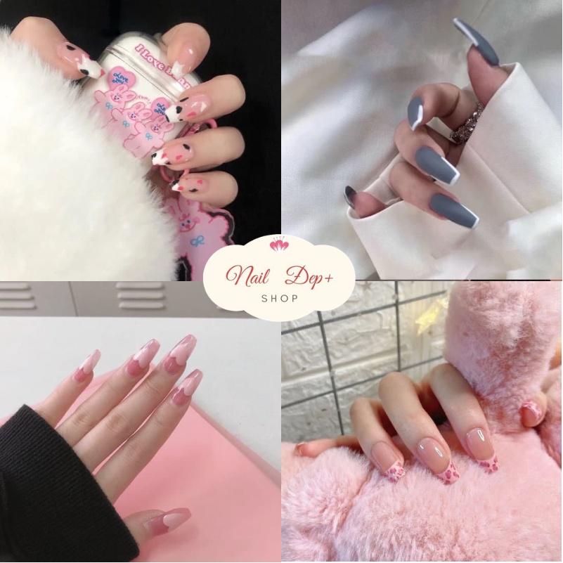 Set 24 móng tay giả , nail giả 3D năng động trẻ trung chống nước