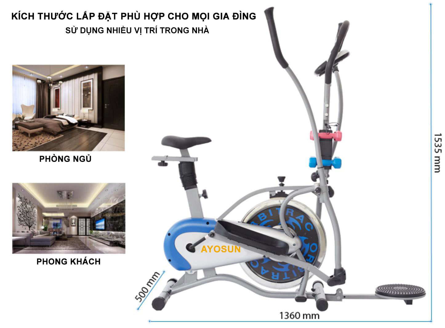 Xe đạp tập thể dục tại nhà toàn thân aYosun AYS – 885X8Premium ( Chính Hãng )