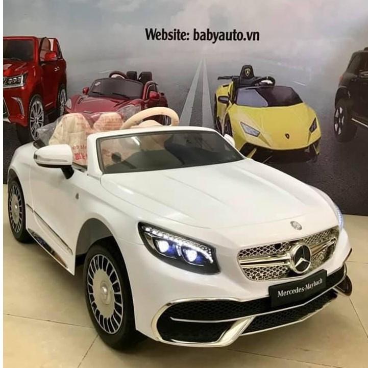 Ô tô điện trẻ em MERCEDES S650 ghế da sơn tĩnh điện 2 chỗ 4 động cơ (Đỏ-Đen-Trắng-Hồng)