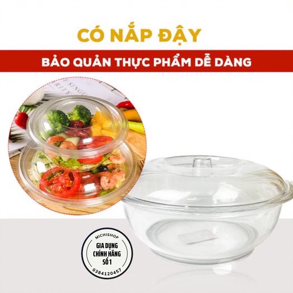 Tô cơm, Bát đựng canh, Đựng thực phẩm Có Nắp Đậy Nhựa Phíp Trong Suốt Chịu Nhiệt Tốt - Âu Phíp Tròn Trong Suốt Có Nắp vn