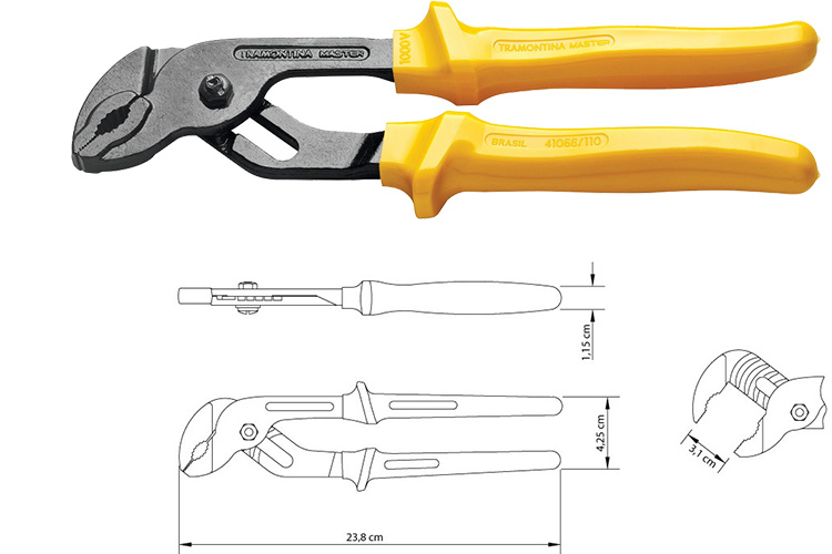 Kìm 10 inch Tramontina 41066110- Hàng Chính Hãng