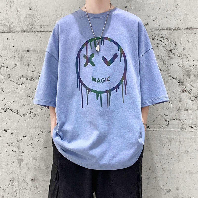 Áo Thun Phản Quang Icon Tròn Magic PQ85 Unisex Tay Lỡ - Big Size