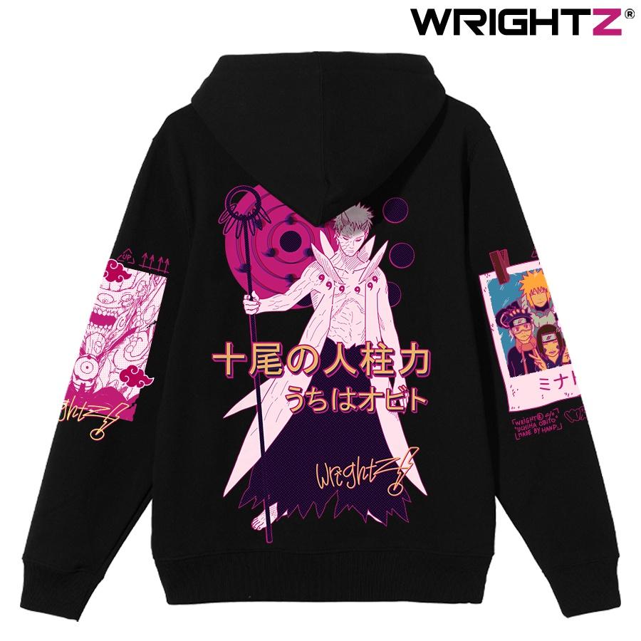 Áo hoodie Wrightz in hình anime naruto uchiha obito thời trang đường phố unisex