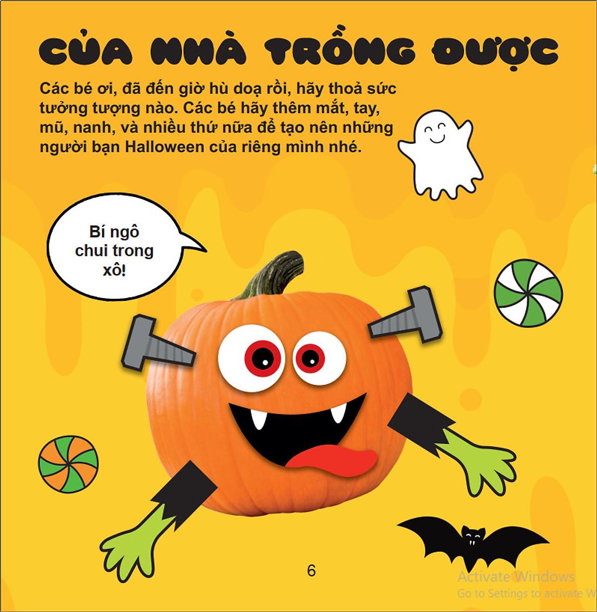 Sách - Crazy Stickers - Halloween - Sáng Tạo Cùng Đồ Vật Hàng Ngày