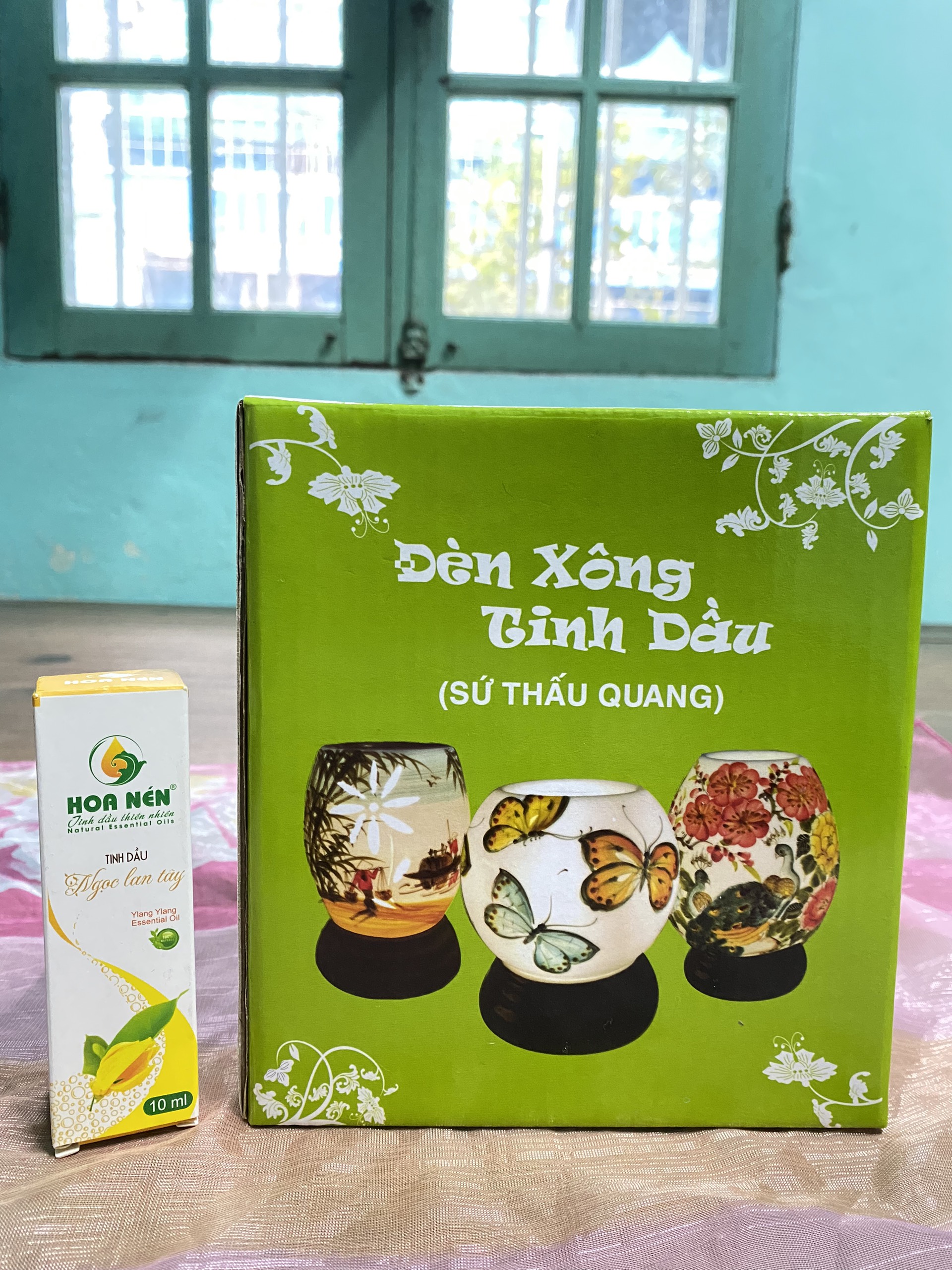 Đèn xông tinh dầu gốm Bát Tràng Gốm sứ Thấu Quang cao cấp, Cherry Tran Shop – Chuyên hàng thanh lý giá rẻ