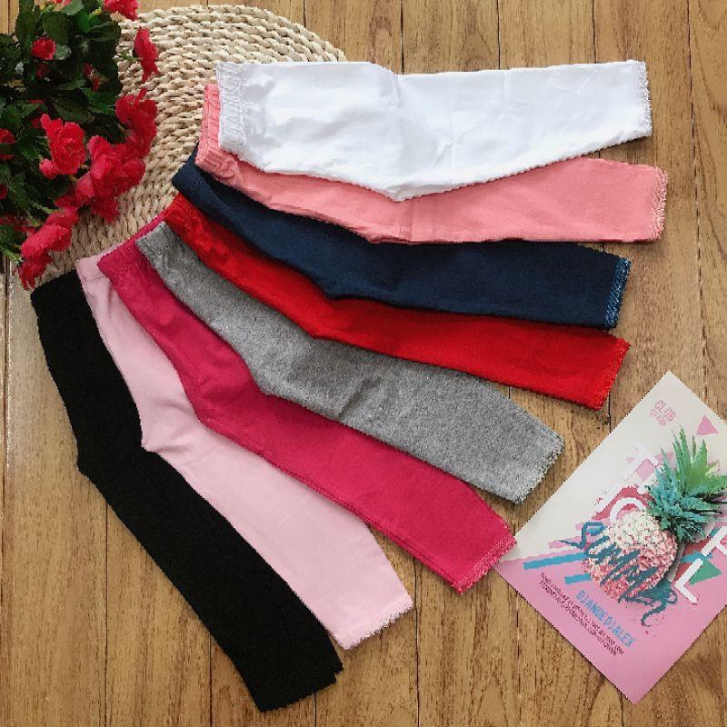 Quần Legging Dài Trơn Bé Gái (Có size 7-41kg) - Q27