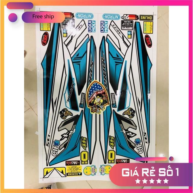 Tem rời dành cho Exciter 2010 xanh đen