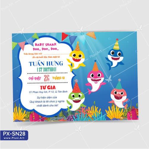 Thiệp thôi nôi – sinh nhật theo yêu cầu Pluxi