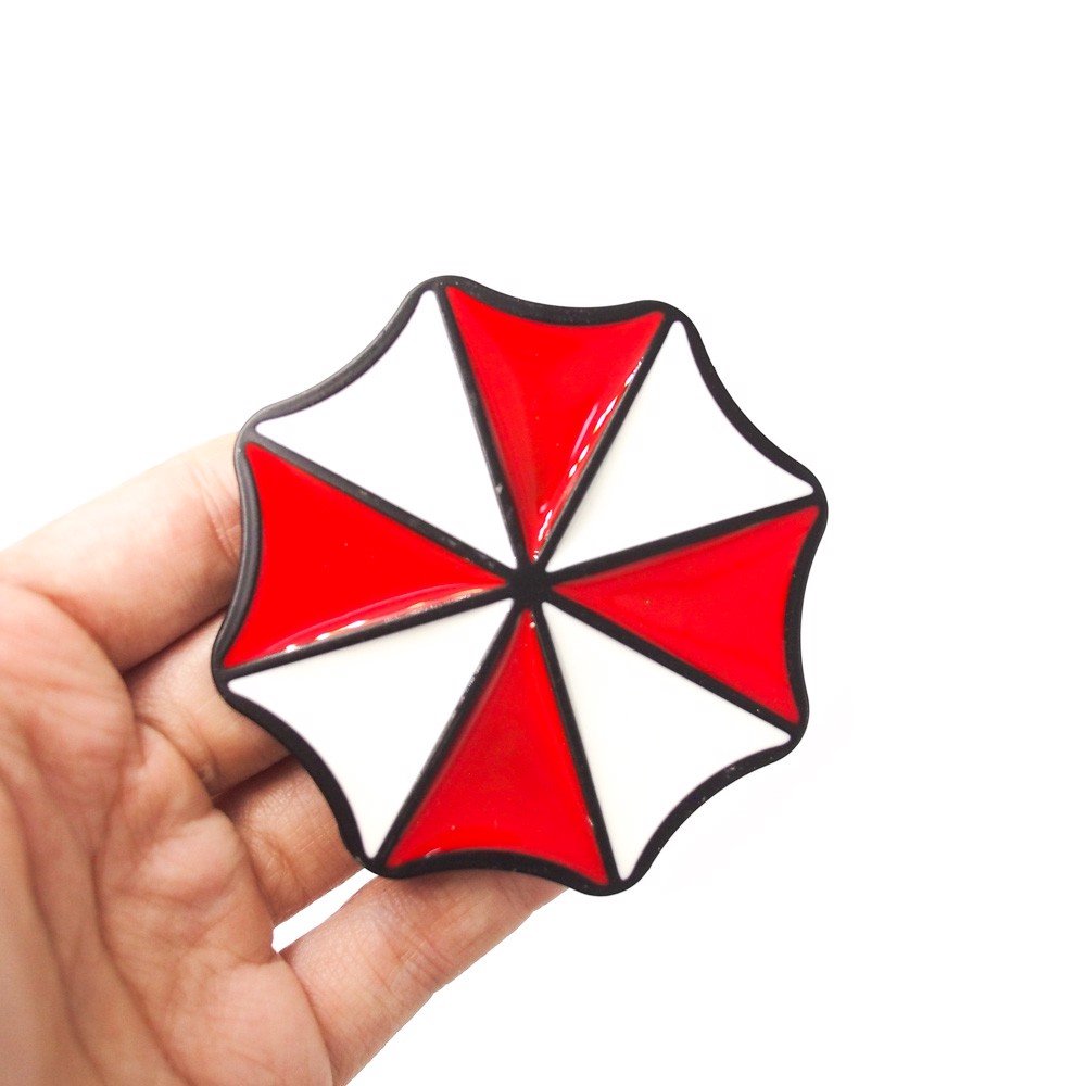 Umbrella logo 8 góc - Sticker hình dán metal kim loại 3D