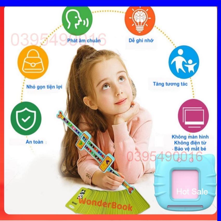 Máy Đọc Thẻ Flashcard 112 thẻ 224 Từ Vựng Tiếng Anh Chuẩn Cho Bé Tập Làm Quen Tiếng Anh, Âm thanh trong