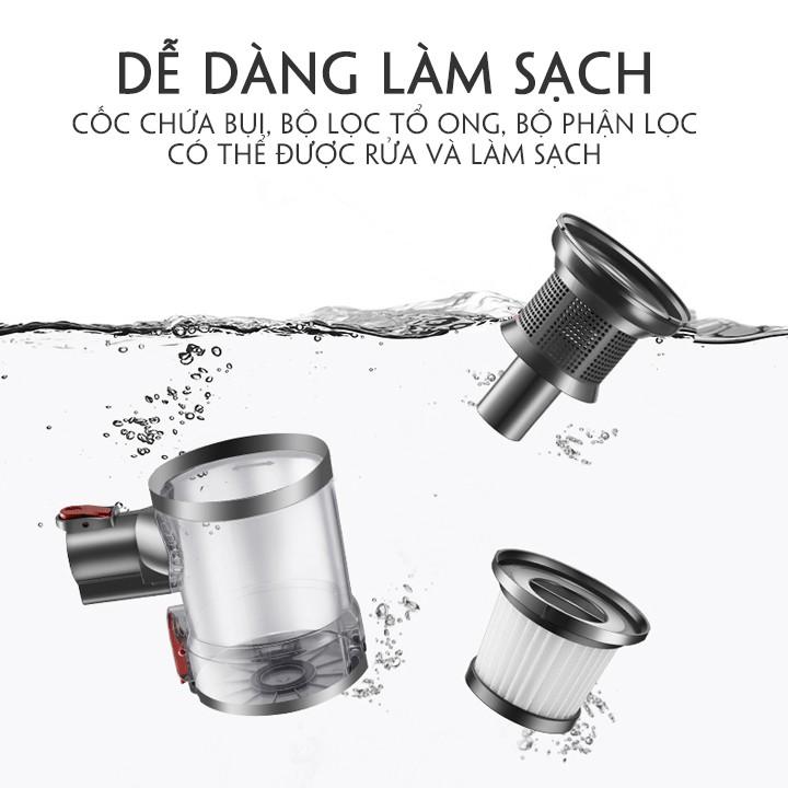 Máy hút bụi cầm tay không dây dùng cho gia đình, văn phòng mẫu mới hiện đại tích hợp nhiều công dụng