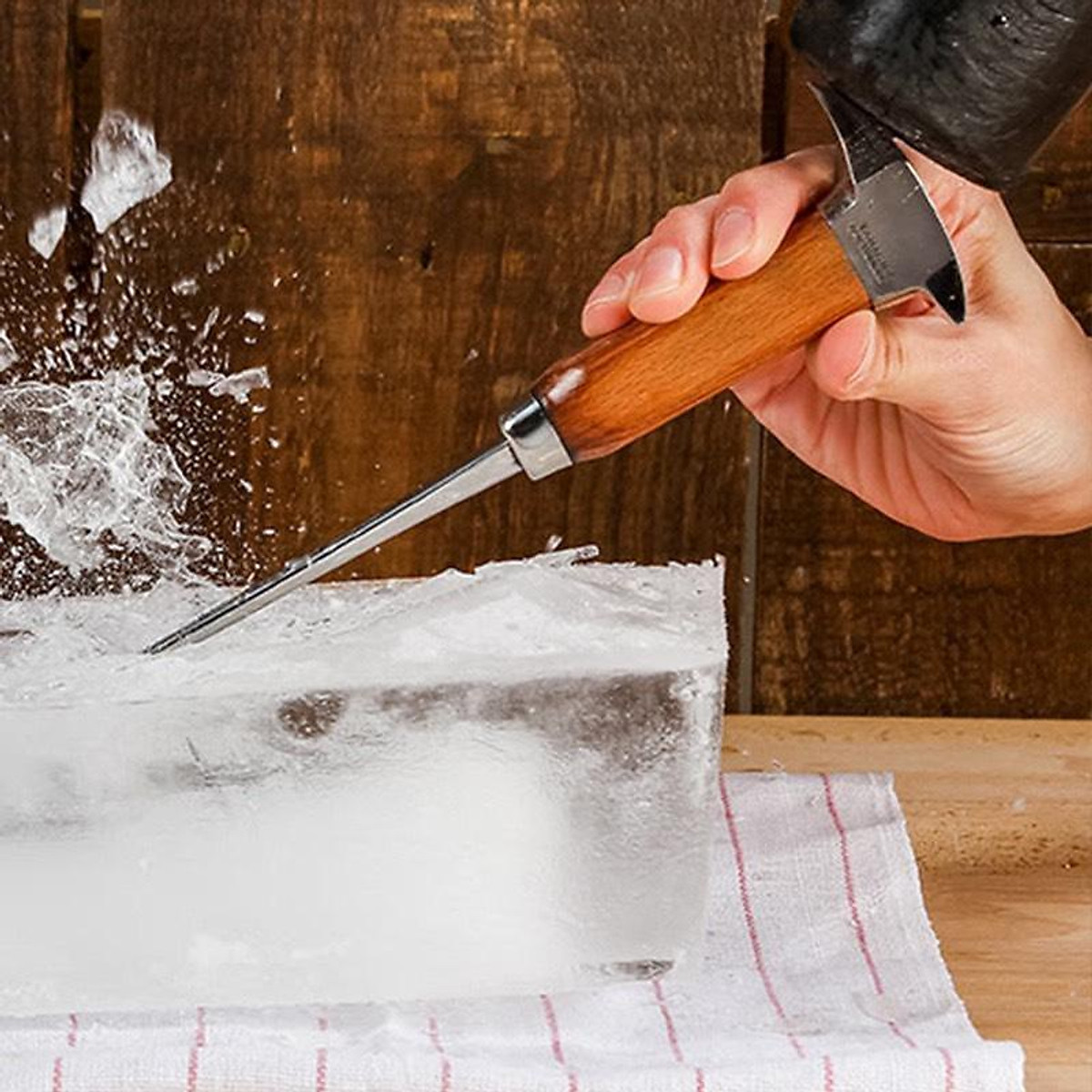 Anvil Ice Pick Short - Dụng cụ cắt đá băng inox đầu búa - Dụng cụ bartender