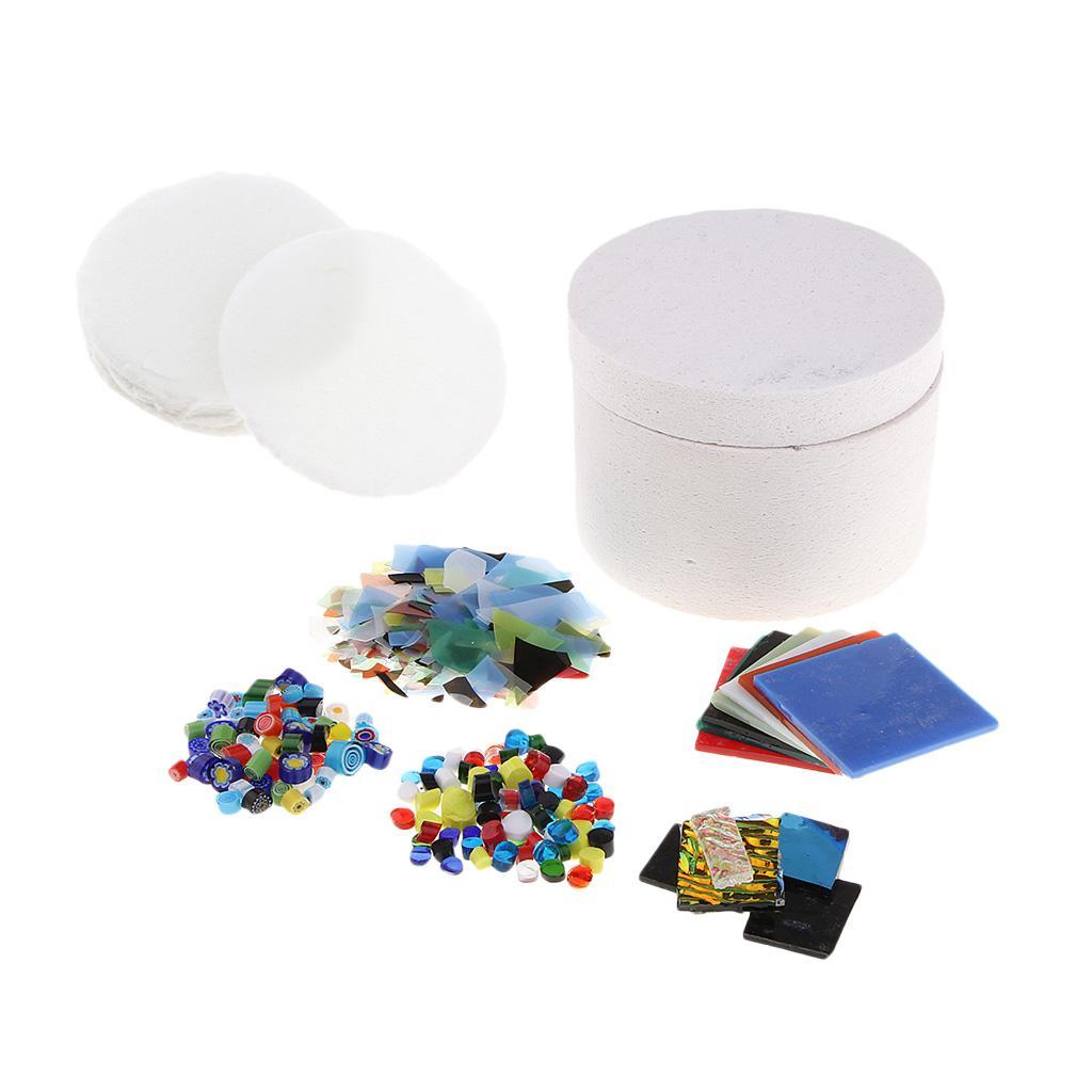 7-Set Microwave Kiln & Stained Fusing Glass & Ceramic Fiber Kiln Paper Tools