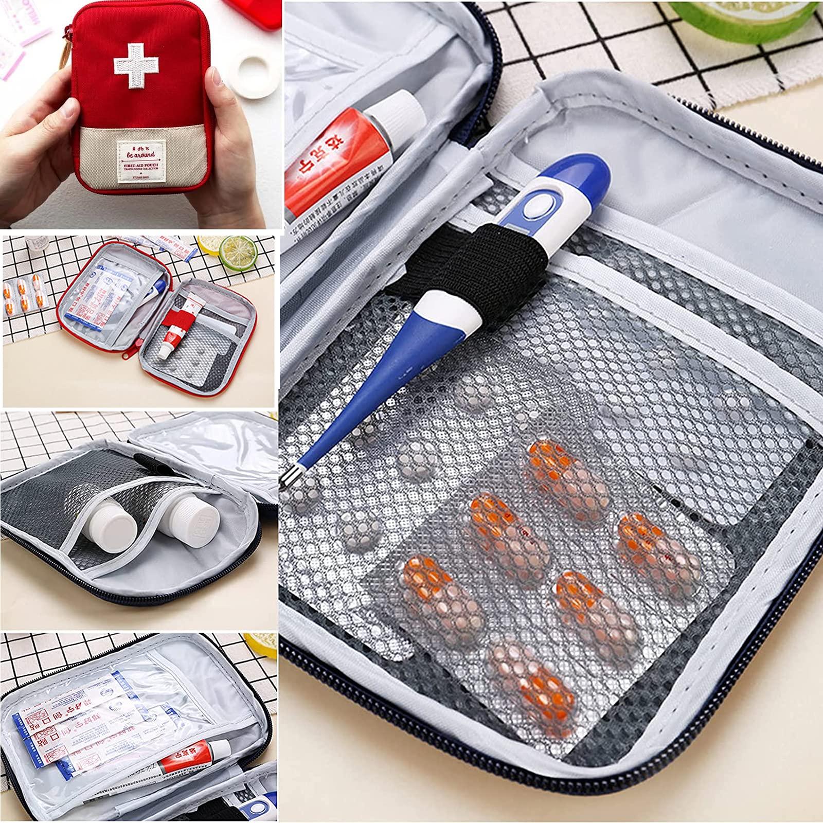 Túi y tế mini, 2 máy tính di động Sơ cứu Túi sơ cứu trống rỗng để làm việc cho công việc, trường học, khu cắm trại ngoài trời, đi bộ đường dài, ba lô và đi bộ