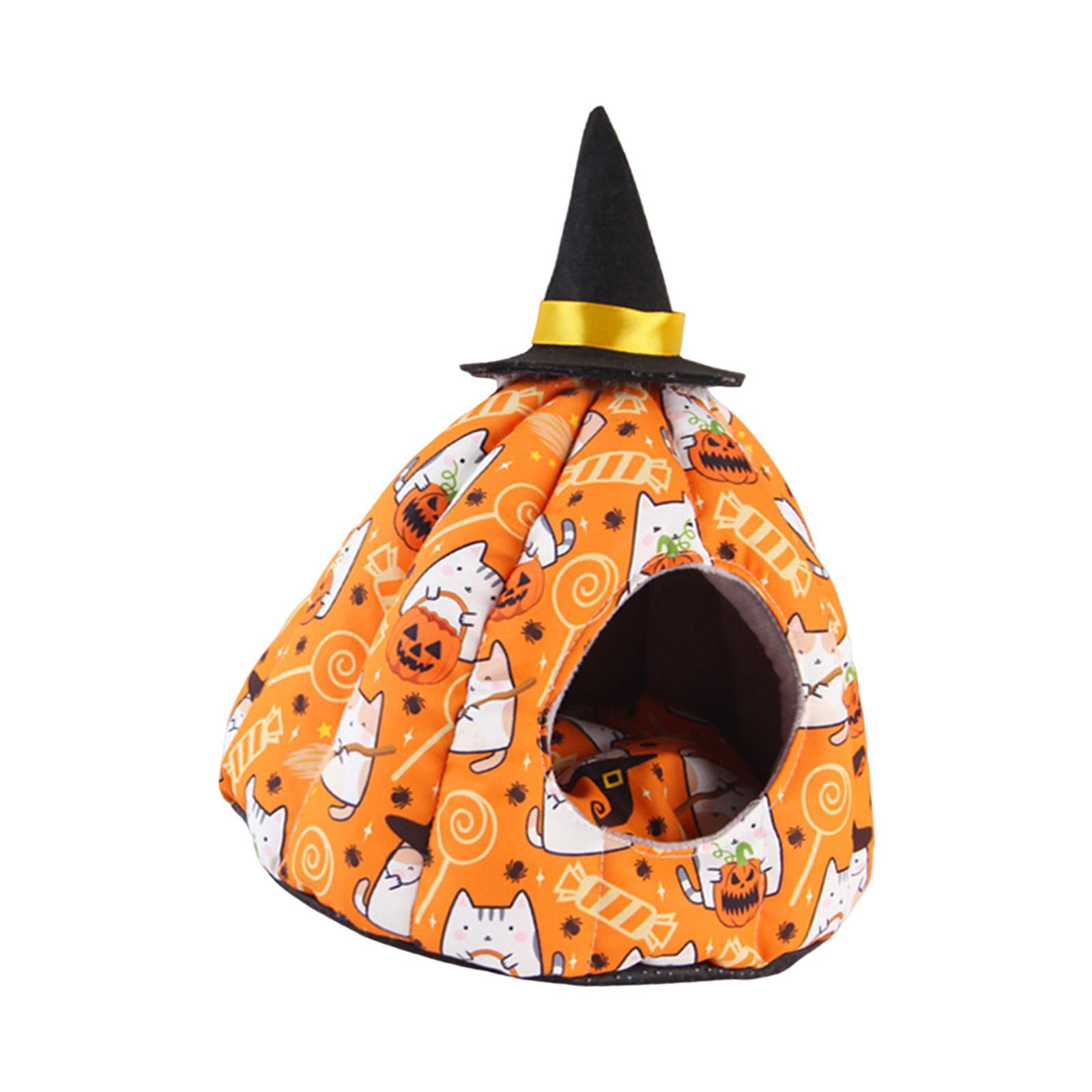 Halloween Pumpkin Nest, Nest House, Pet Accessories, Soft Sleeping Bed, Tent Cage Warm Bed Cave Tent for Hamster Small Pet, Animals Bird Hedgehog