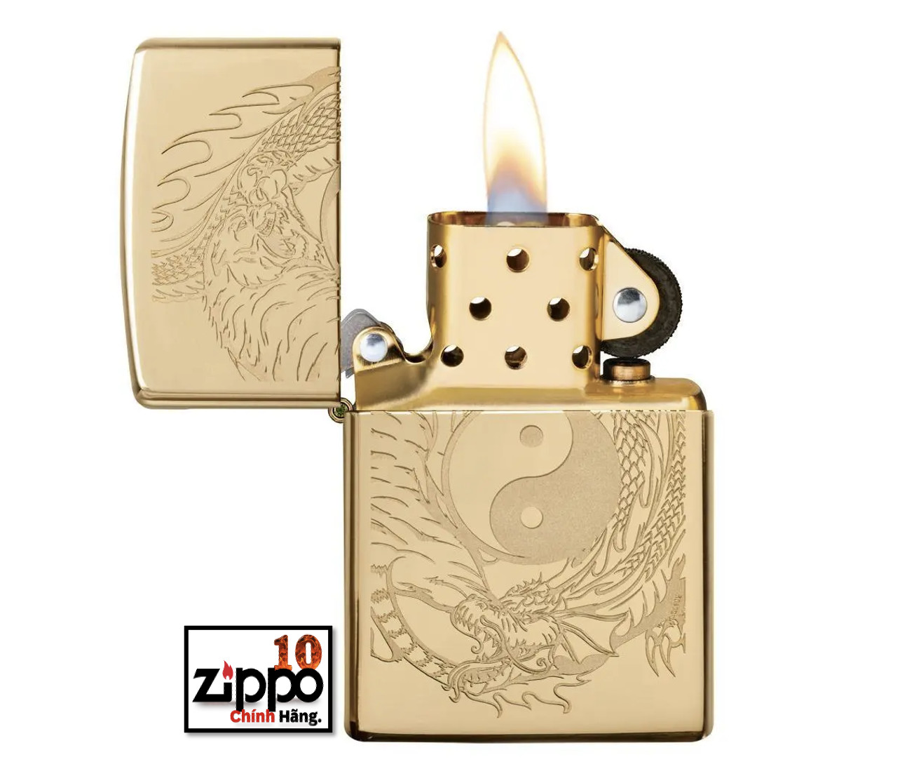 Bật lửa Zippo 49024 Tiger and Dragon Design - Chính hãng 100%