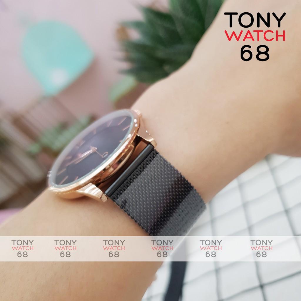 Đồng hồ nam Curren dây lụa mặt số vạch 40mm đơn giản thanh lịch chống nước chính hãng Tony Watch 68