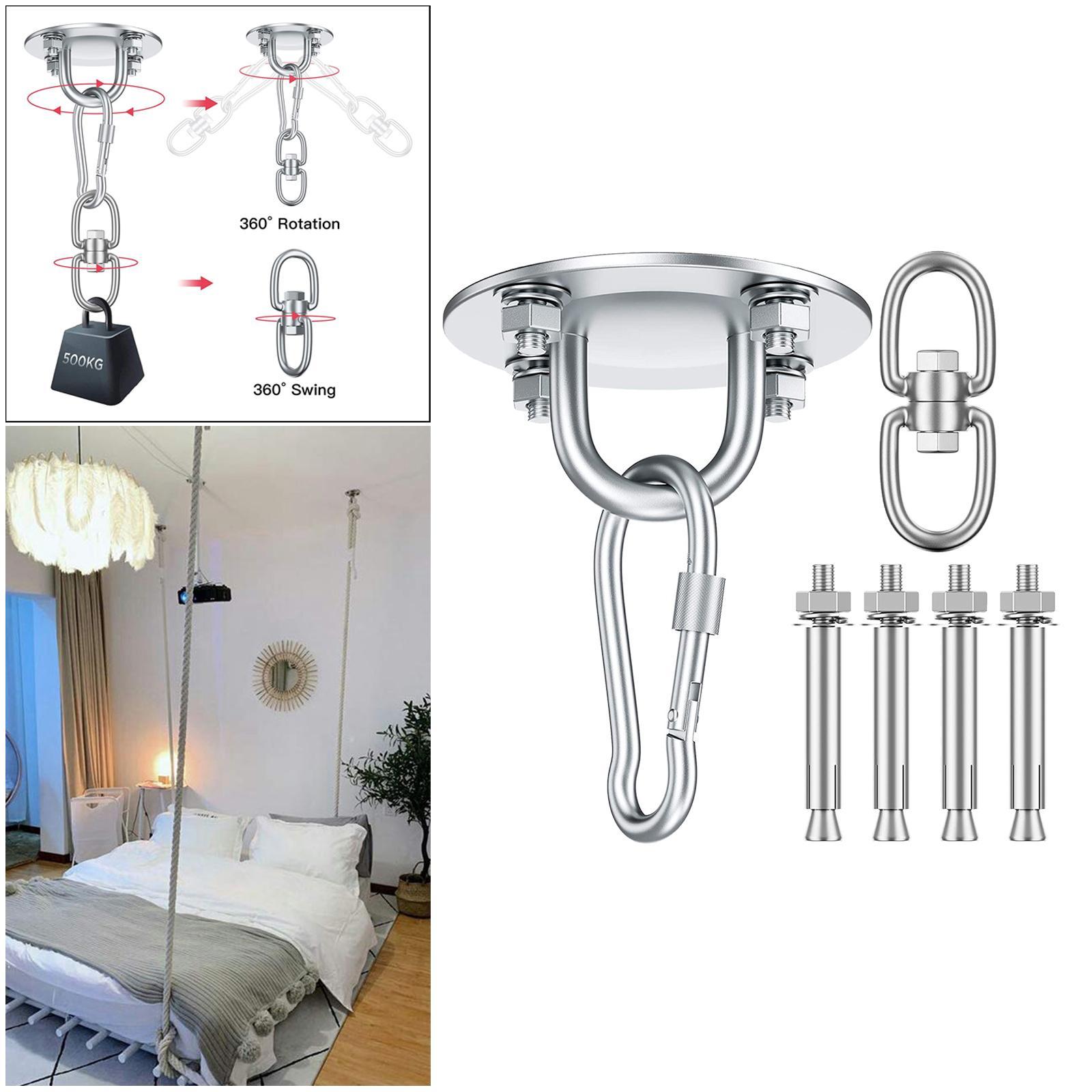 2X Ceiling Hook Hanging Chair 360 ° Swing Hook Ceiling Up To 500KG for