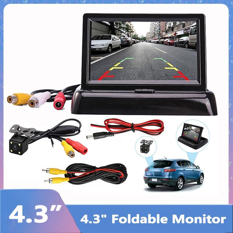 Camera Chiếu Hậu Màn Hình LCD TFT Màu Sắc 4.3" Có Thể Gập Lại Cho Xe Hơi