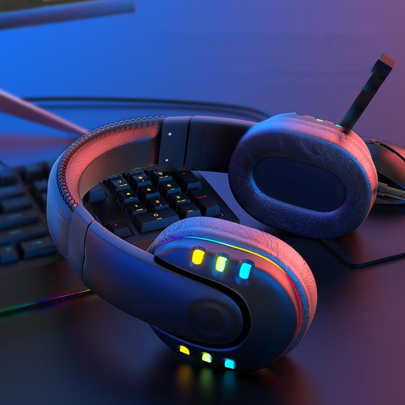 Tai Nghe Chơi Game Có Micro Máy Tính Game Thủ Tai Nghe Tai Nghe Có Dây Backlit RGB Tai Nghe Cho Máy Tính Máy Tính Bảng Dành Cho Xbox One PS4 PS5