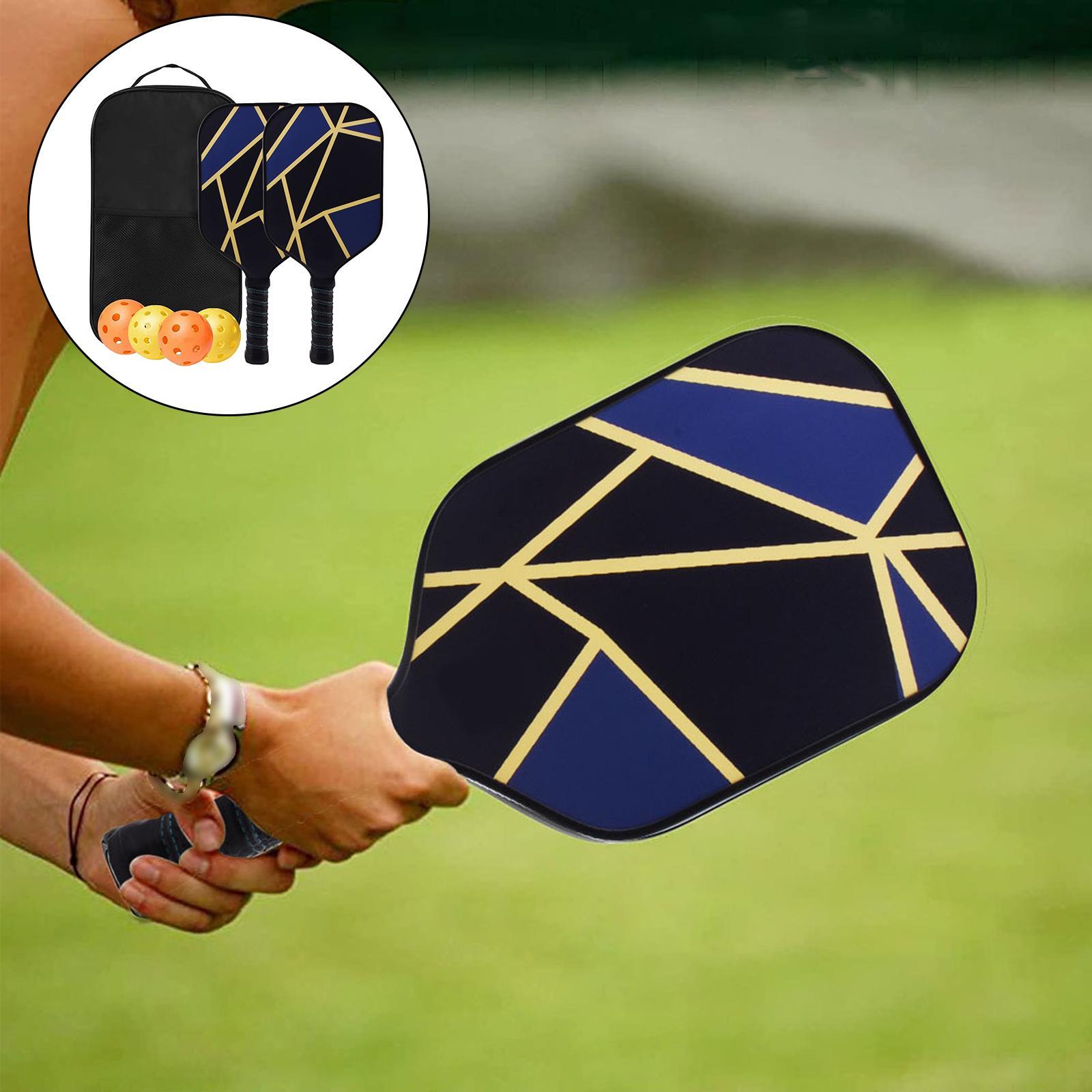 Paddle Set, Rackets with Storage Bag, Set of 2 Paddles, 4 Balls, 1 Carrying Bag