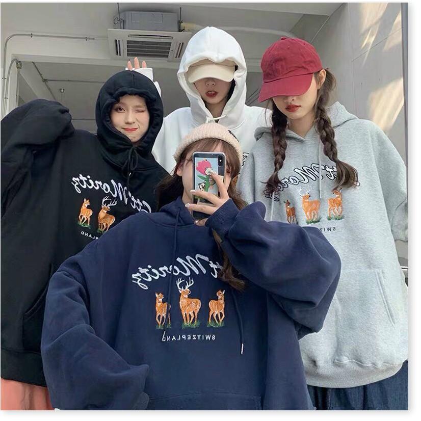 ÁO KHOÁC NỮ HOODIES FORM RỘNG,THIẾT KẾ HỌA TIẾT XINH XẮN,CHẤT LIỆU VÃI NỈ THOÁNG MÁT KHÁNH AN STORE