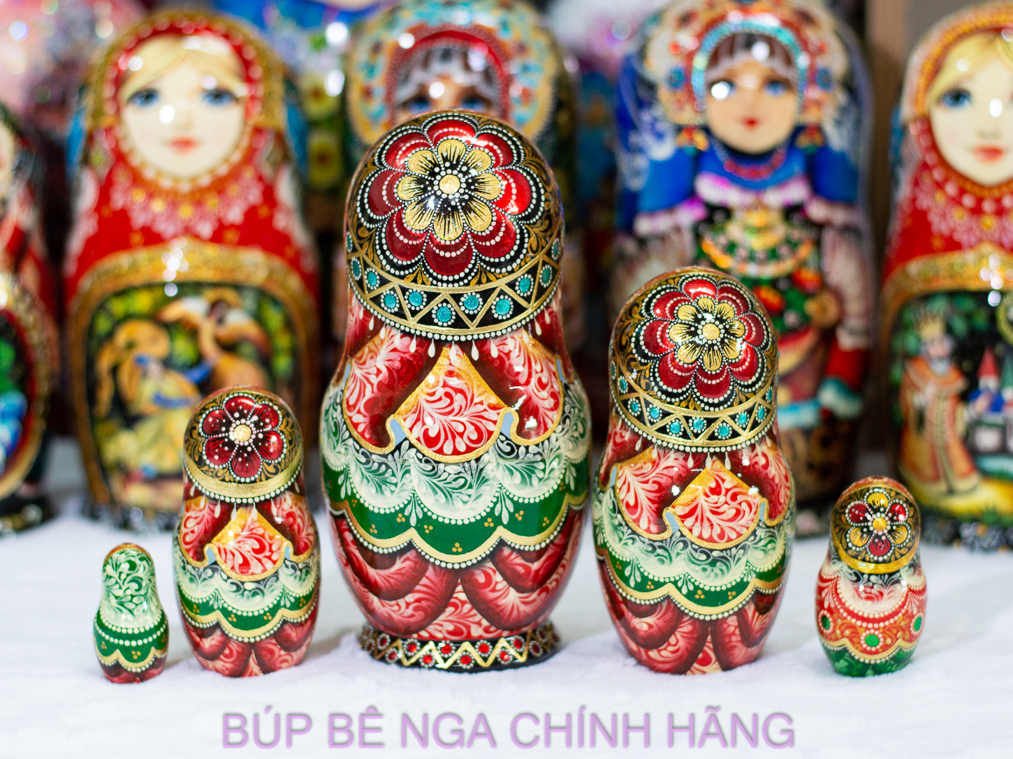 BỘ BÚP BÊ NGA MATRYOSHKA CAO CẤP 5 LỚP 16CM HOA VĂN "VỞ BALE HỒ THIÊN NGA" RẤT ĐẸP VÀ SANG TRỌNG