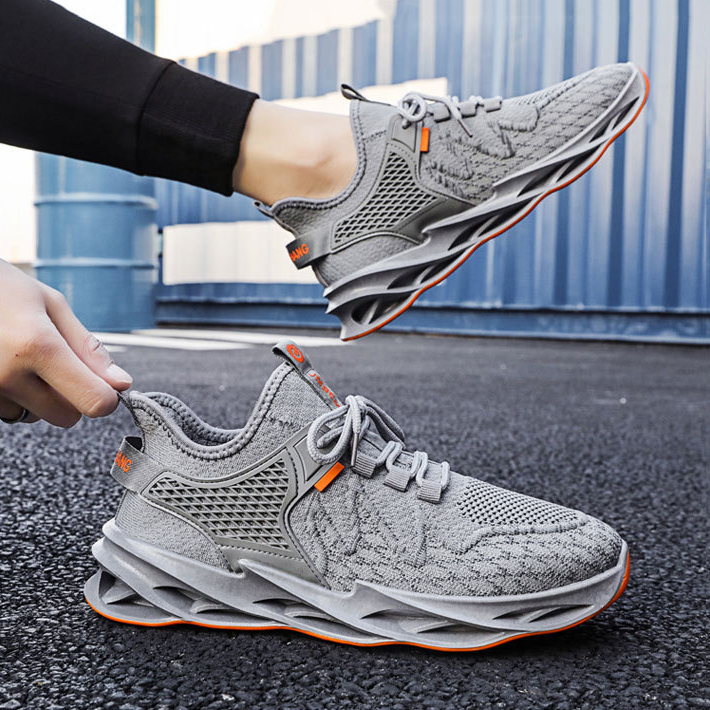 Giày Thể Thao Nam MENDO - Giày Sneaker Màu Xám - Đen, Phù Hợp Đi Chơi, Thể Dục Thể Thao - G5020
