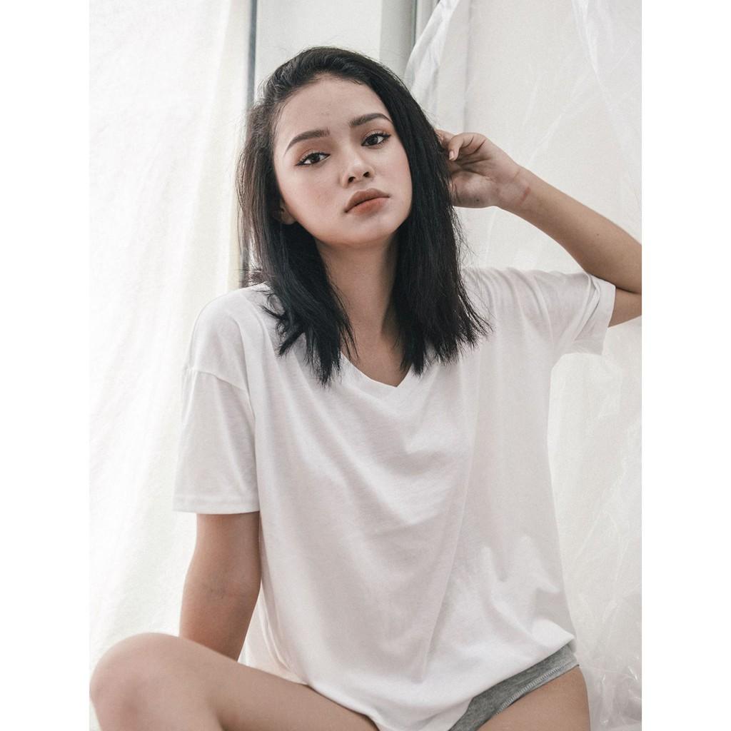V-neck Short Sleeves - White