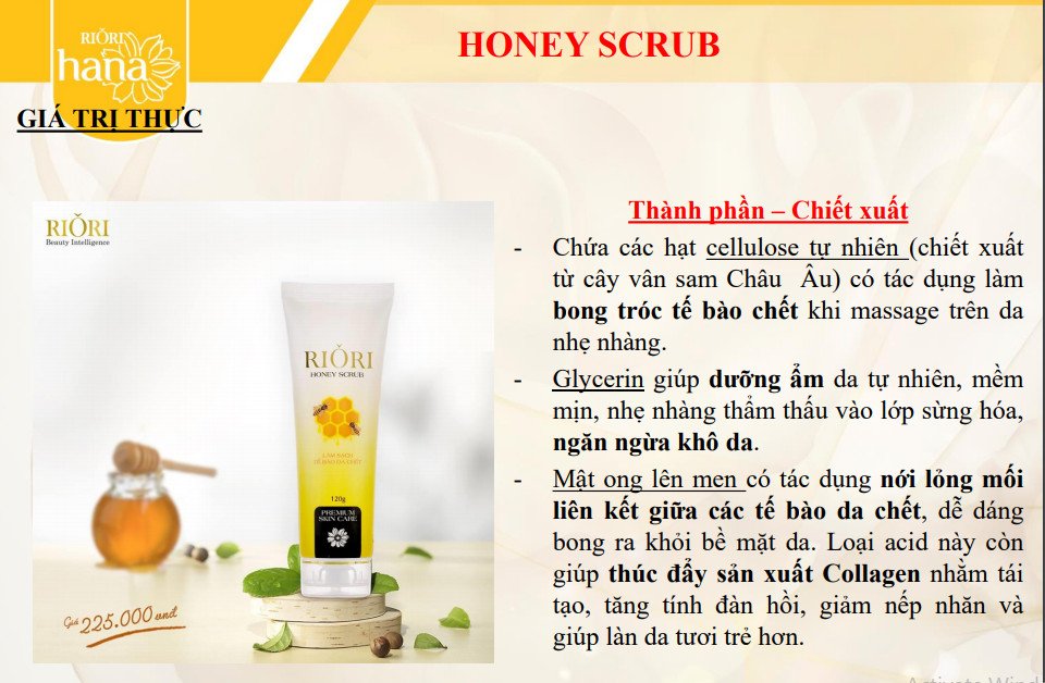 Tẩy Tế Bào Chết Mật Ong RIORI HONEY SCRUB 120g