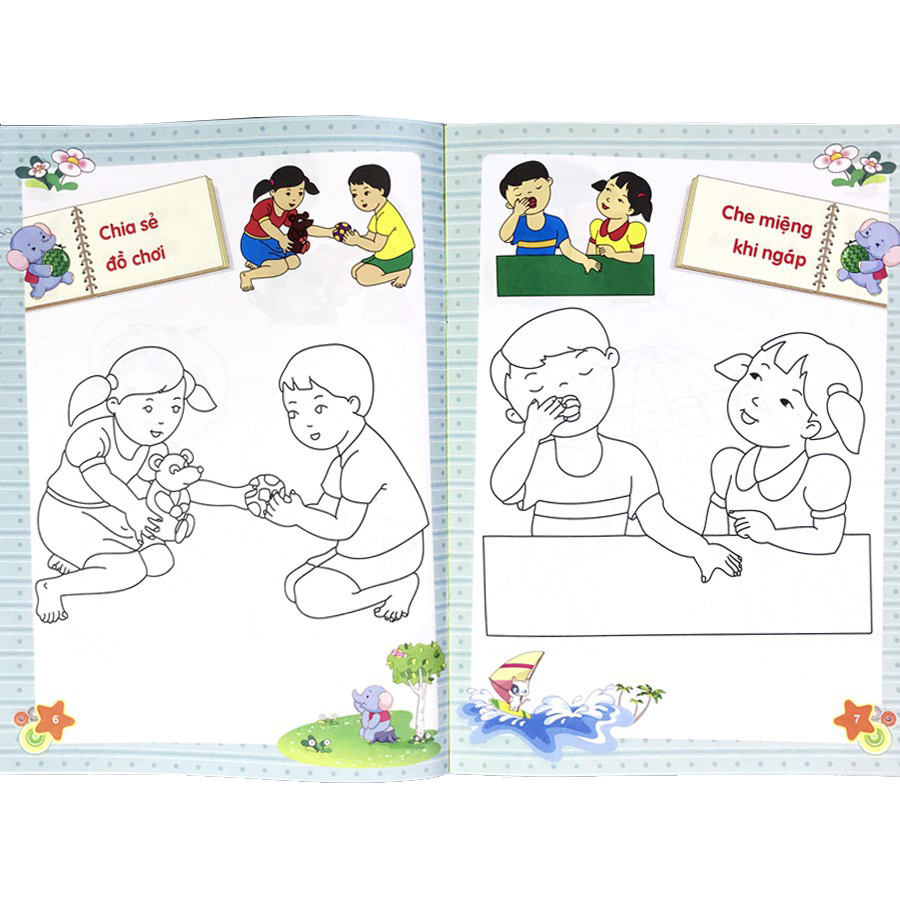 Tập Tô Màu Mẫu Giáo - Chủ Đề Kỹ Năng Sống