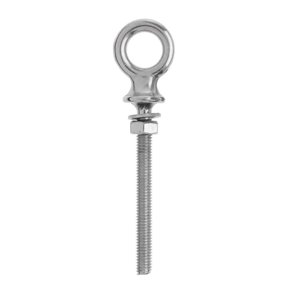 2x316 Stainless Steel Long Lifting Eye  with Nut And Washer M6 X 60mm