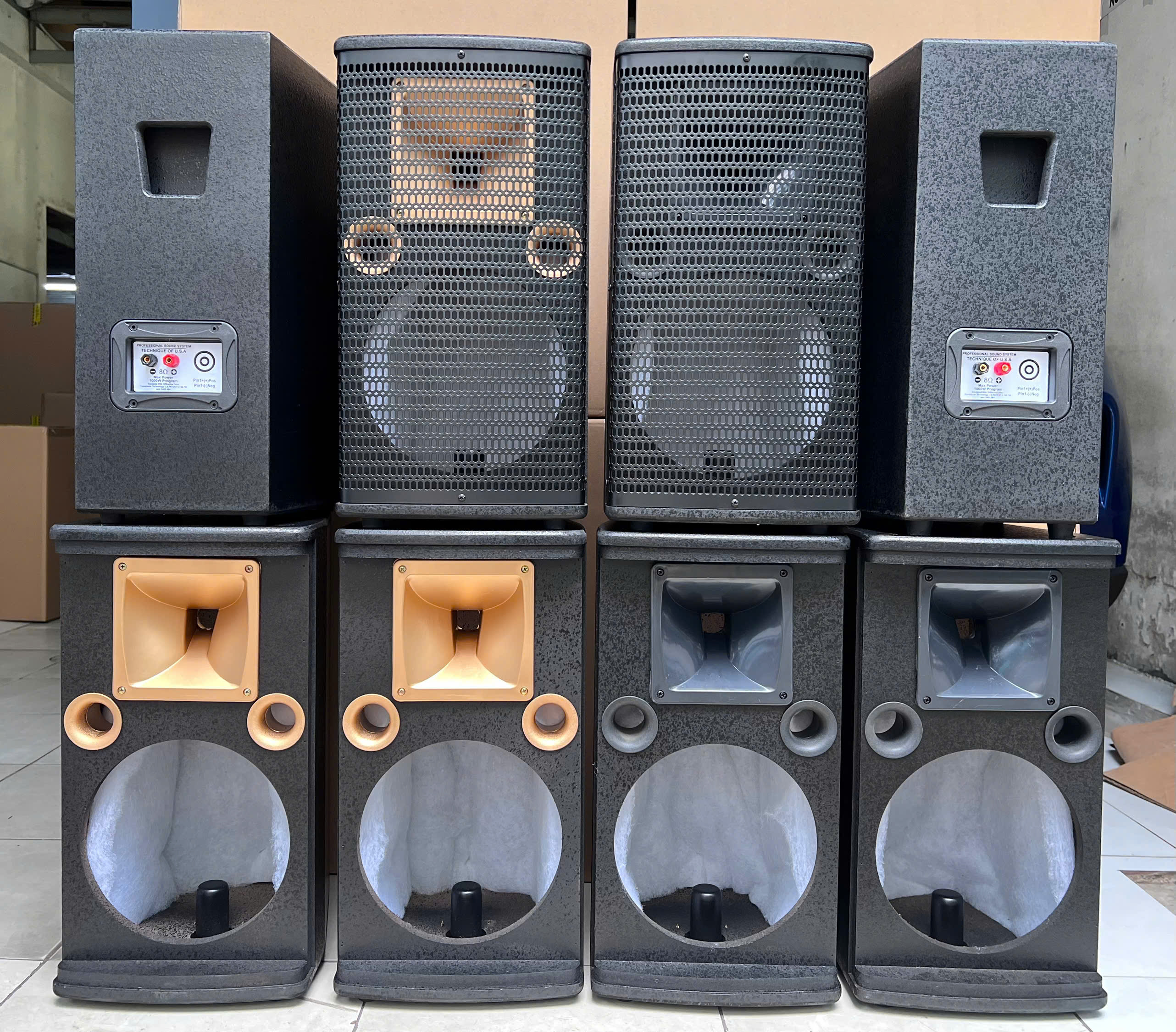VỎ THÙNG LOA ĐỨNG 25 THÙNG SƠN 1 BASS 25 VÀ 1 CHÉP KÈN (GIÁ 1 CẶP) hàng chính hãng