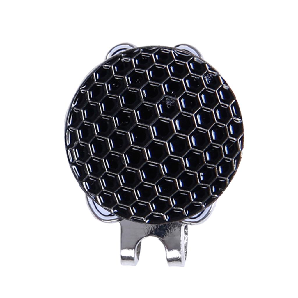 2xGolf Hat Clip with Detachable Golf Ball Marker Bear Pattern Black