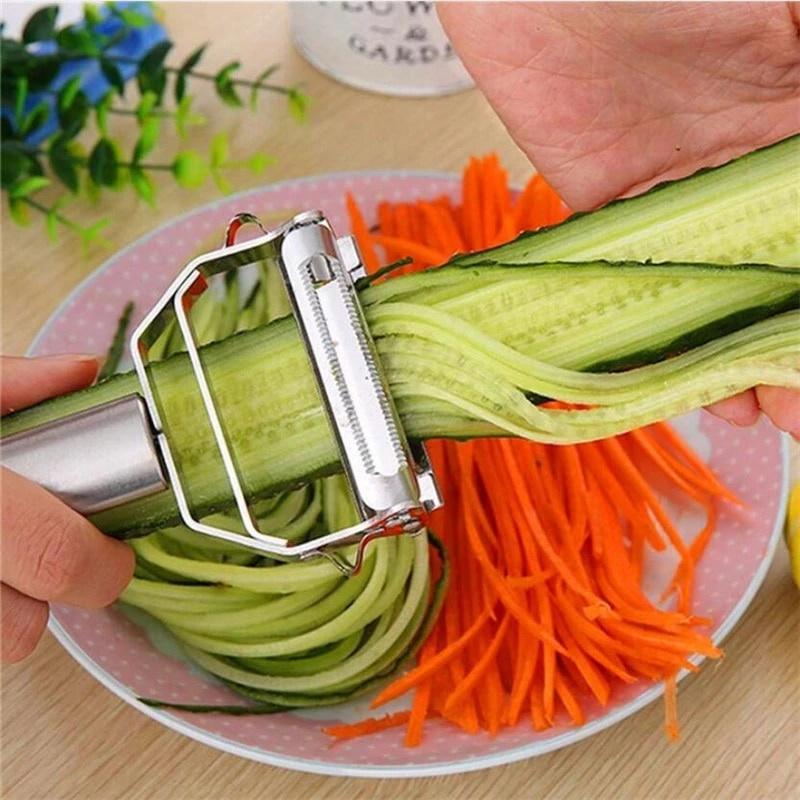 Nạo sợi Inox đa năng 3 in 1 nạo dừa, rau củ quả thông minh