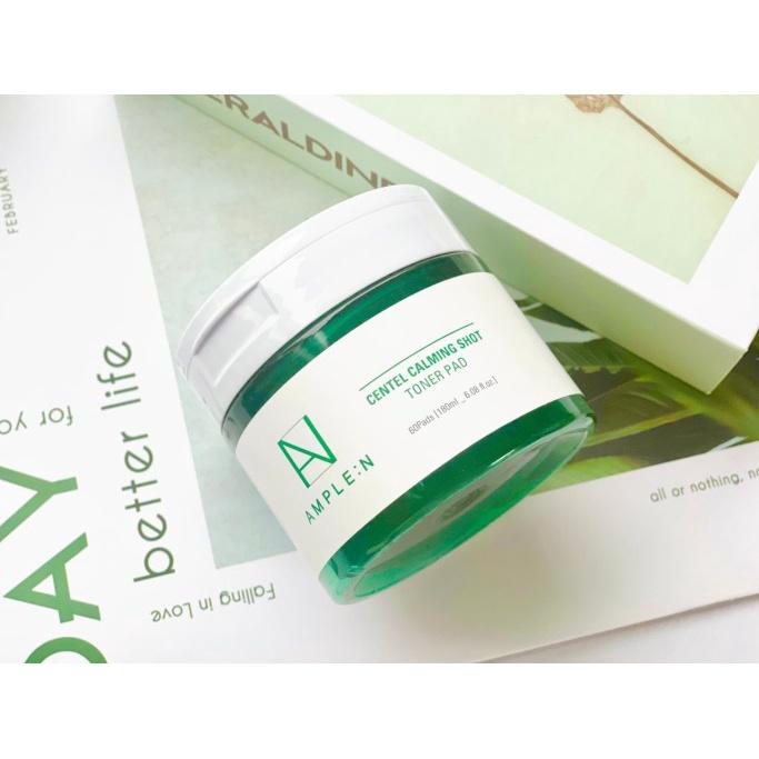 Bông toner Ample:N Centel Calming Shot Toner Pad 60 miếng