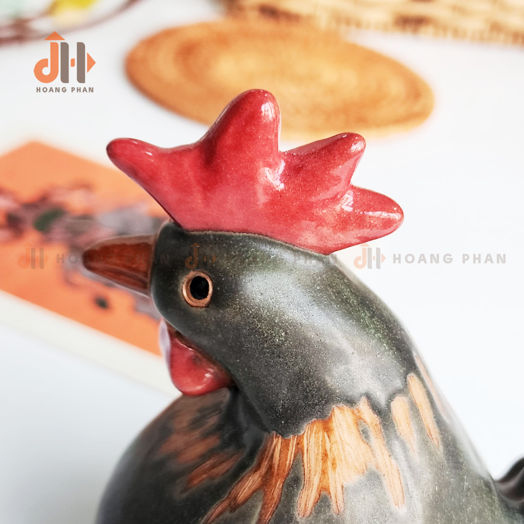 Tượng gốm trang trí Kê Đại Cát
