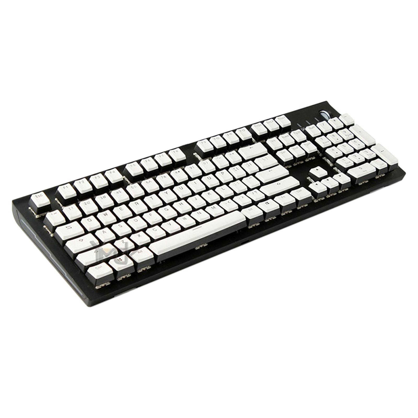 Pudding Keycap set Gaming Key Caps DIY for Keyboard White Black