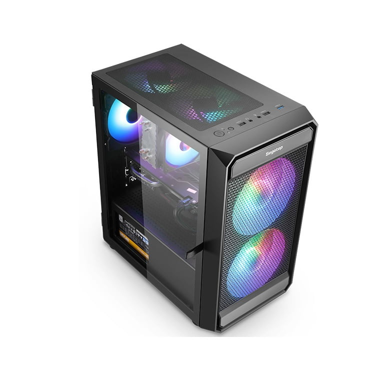 Vỏ máy tính Case Segotep Artist 2F RGB sẵn 2 Fan LED ARGB Gaming Kính cường lực - Hàng chính hãng NetWork Hub phân phối