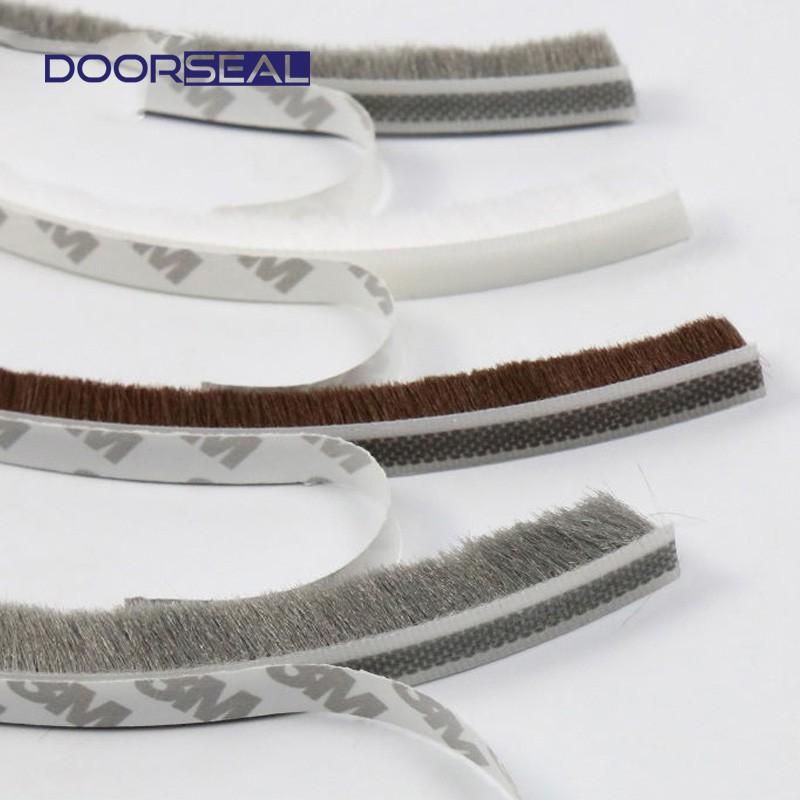 2 Mét-Ron Sợi Lông Dán Khe Hở Khung Cửa Ngăn Bụi Côn Trùng-Gioăng dán cửa sợi lông - DOORSEAL