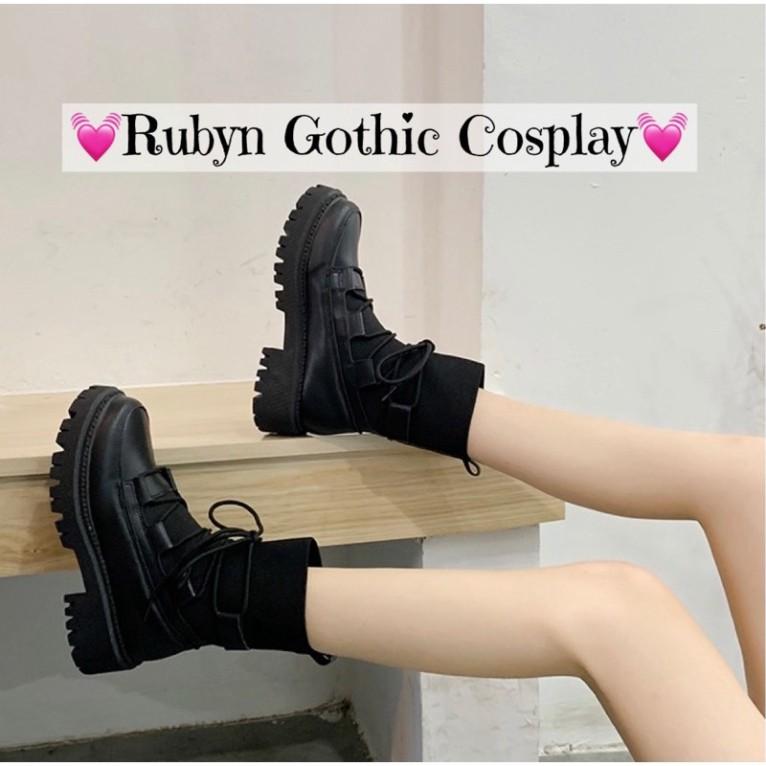 Giày Boots Chiến Binh cổ cao buộc dây cá tính mẫu mới 2021 ( Size 35 - 40 )