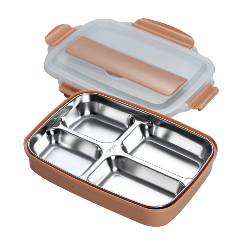 Hộp đựng cơm 4 ngăn inox tiện ích cho văn phòng