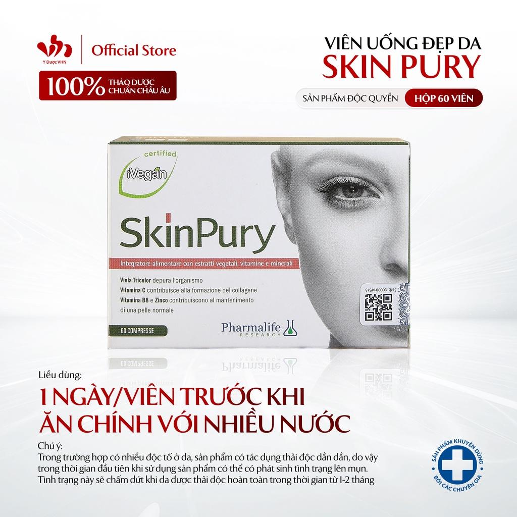 Viên Uống Đẹp Da Skin Pury PHARMALIFE RESEARCH Hỗ Trợ Thải Độc, Ngăn Ngừa Lão Hóa 60 Viên/Hộp