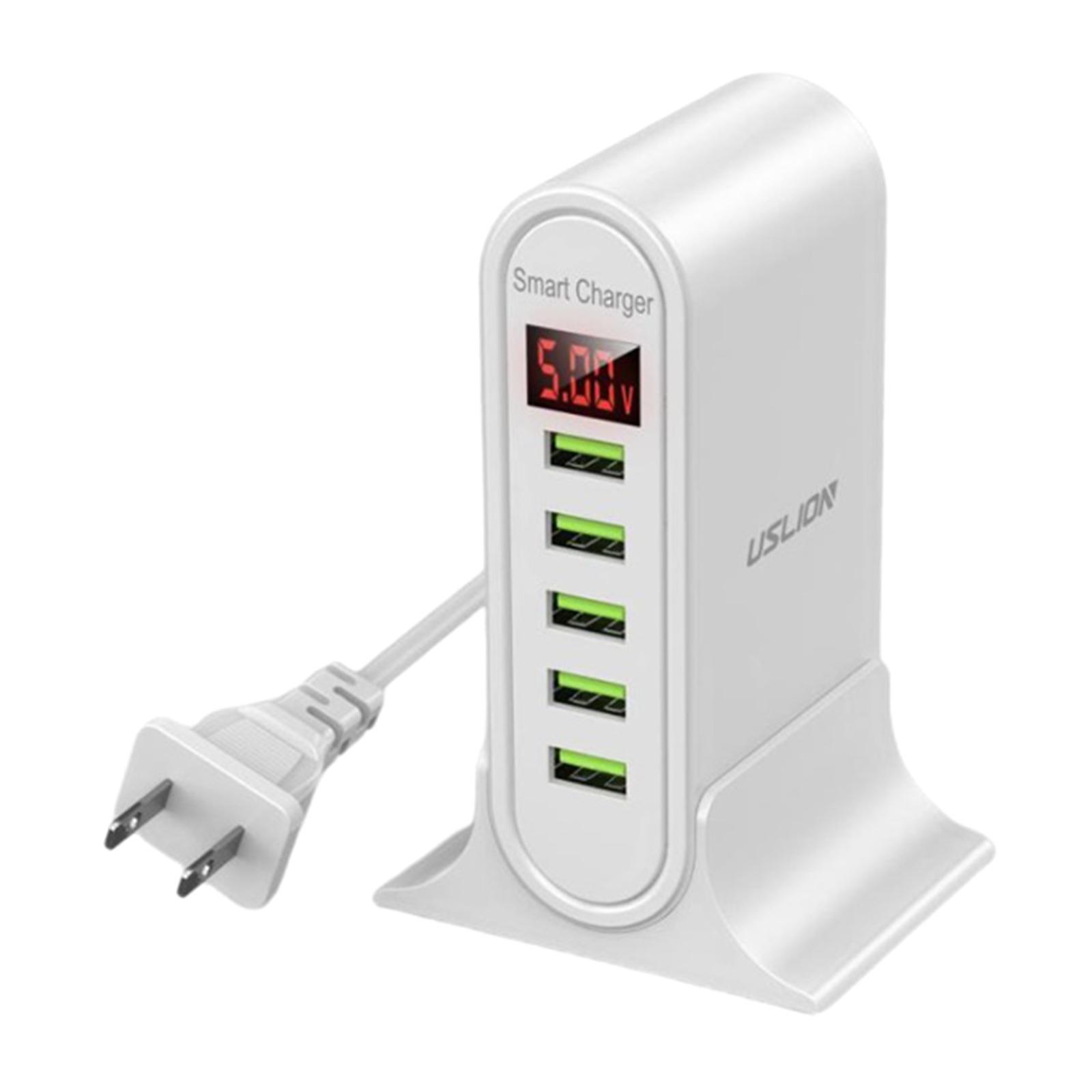 5 Port Universal USB Charging Station for  Wall Home Tablet Working