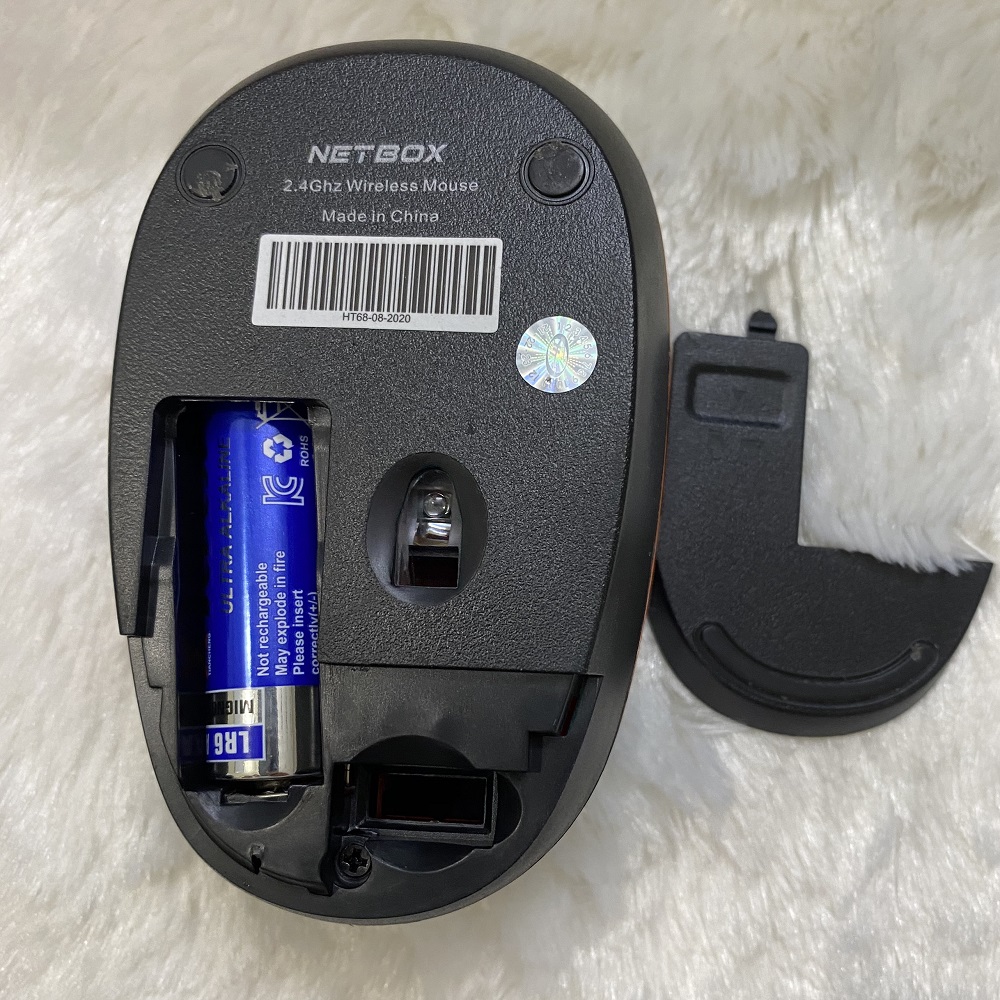 Chuột không dây NETBOX HT68 1600dpi siêu nhạy, tiết kiệm pin - Hàng chính hãng