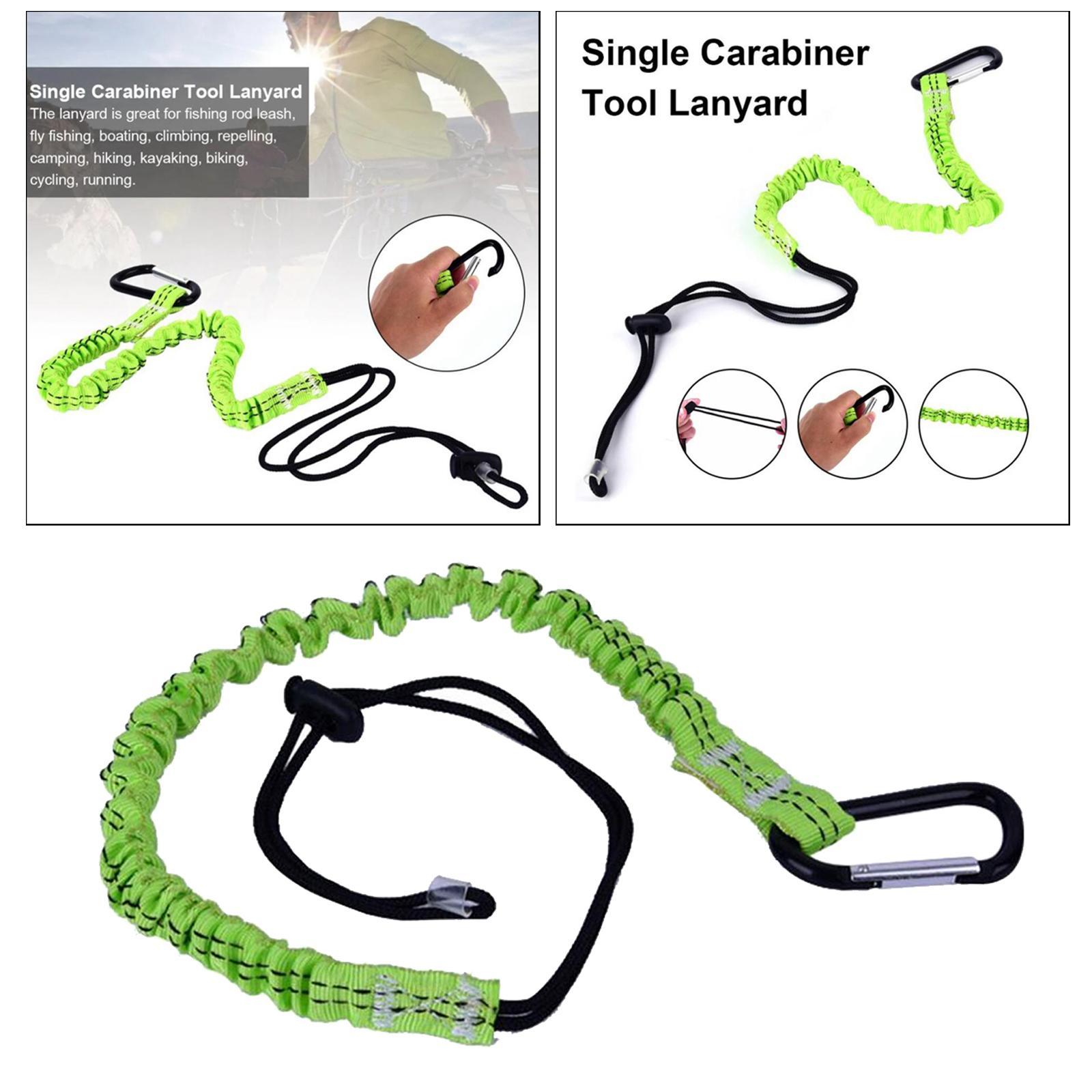 Nylon Single Carabiner Lanyard  Climbing  Rope Cord Outdoor
